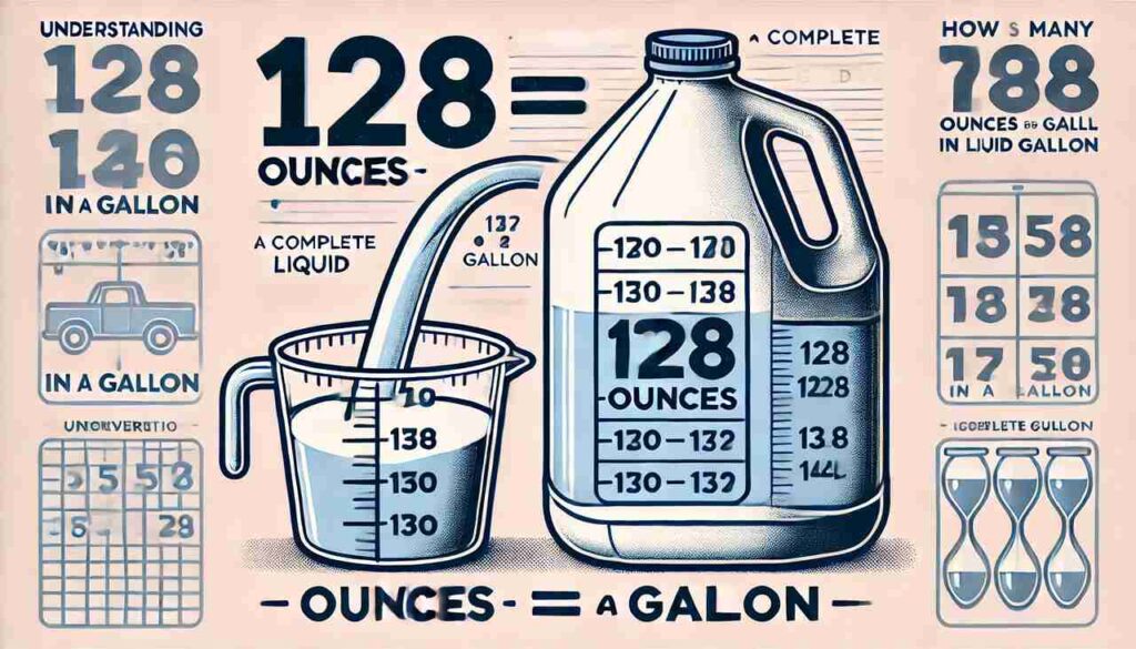 How many ounces in a half gallon