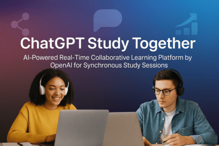 Students using ChatGPT Study Together for real-time collaborative learning online.